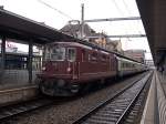 Berner Oberland 2007 - Die BLS Re 4/4 166  Aeschi  war am 30.07.2007 im Regionalzugeinsatz zwischen Zweisimmen und Interlaken Ost eingesetzt.