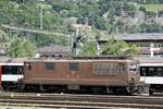 Die Re 425 179  Bern  der BLS die am 17.6.23 beim Bahnhof Brig steht.