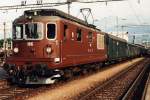 186 Re 4/4 der BLS auf Bahnhof Spiez am 26-07-95.