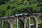 Anlsslich des Jubilumsfestes  100 Jahre BLS  verkehrte alle 30 Minuten ein historischer BLS-Zug zwischen Frutigen und Kandersteg.