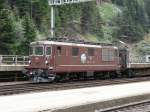 BLS - Re 4/4 165 vor Autozug in Goppenstein am 07.09.2013