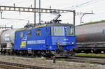 Re 430 112-3, ex Crossrail 430 112  Zita , durchfährt den Bahnhof Pratteln.