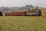 Die fünf RM Re 4/4 lll, ehemals EBT, VHB, SMB.
Re 4/4 111 mit dem Stirnwappen Bern im Jahre 1986.
Foto: Walter Ruetsch