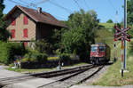 SBB: Die Re 430 350-9 am 19. Juni 2017 in Sumiswald-Grünen auf den nächsten Einsatz wartend.
Foto: Walter Ruetsch