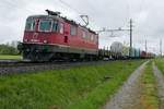 Bei Erlen zieht Re 430 362-4 die in Romanshorn zusammengestellten Wagen nach Sulgen zur Abstellung (03.05.2019).