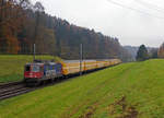 Die Re 430 356-6 ist die einzige Re 430 mit dem SBB CARGO Anstrich.
Am 11. November 2014 konnte dieses Unikat bei sehr schlechtem Herbstwetter zwischen Wangen an der Aare und Niederbipp mit einem Postzug verewigt werden.
Foto: Walter Ruetsch 