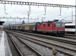 SBB - Re 4/4 11358 im Bahnhof von Yverdon les Bains am 01.03.2014