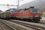 SBB: Die Re 4/4 11357 mit der neuen Nummerierung 430 357-4 in Oensingen am 31.