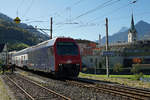 SBB: Re 450 mit S 25 Linthal - Zürich SBB anlässlich der Bahnhofseinfahrt Schwanden am 12.