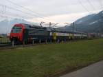 Re 450 103 bei Schbelbach am 05.02.2009