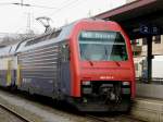 SBB - S-Bahn Lok 450 091-4 unterwegs auf der Linie S 6 in Meilen am 29.11.2008