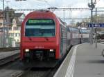 SBB / S-Bahn Zrich - Lok 450 034-4 unterwegs auf der S 16 bei der einfahrt im Bahnhof Schaffhausen am 01.04.2011