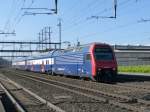 SBB - 450 079-9 unterwegs auf der S3 bei der durchfahrt in Rupperswil am 26.10.2014