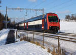 SBB: Die S14 mit einer Komposition der Baureihe Re 450 bei der Einfahrt in den Bahnhof Urdorf Weihermatt am 6.