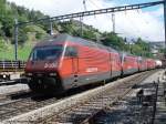 SBB Re 460 115-9 und 3 weitere Re 460 am 30.08.03 bei Ausserberg