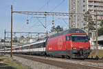 Re 460 043-3 fährt Richtung Bahnhof Muttenz.