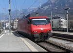 SBB - Lok 460 024-3 bei Rangierfahrt im Bhf.