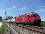 Re 460 093-8  Rhein  am 30.6.04 beim Alpenblick Cham