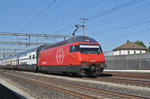 Re 460 045-8, durchfährt den Bahnhof Rothrist.