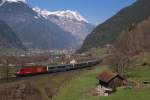 460 112 mit EC 175 - nach Livorno - in Erstfeld (26.03.2007)