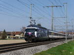 SBB - Nachschuss der SBB Werbelok 460 028-4 bei Lyssach am 25.03.2017