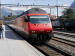 SBB - 460 115-9 bei der einfahrt in Sierre am 01.04.2017