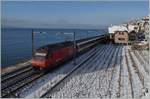 Ein leider sehr seltenes Naturereignis im Lavaux: Schnee UND Sonne.