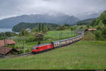 SBB Re 460 061-5 mit einem InterCity unterwegs in Richtung Thun.