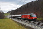 Re 460 001-1 fährt Richtung Bahnhof Tecknau.