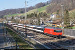 SBB Re 460 mit EW-IV-Pendel als IR27 Basel SBB - Luzern am 6.