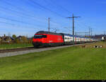 SBB - 460 059-9 mit IR unterwegs bei Lyssach am 31.10.2021