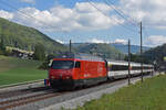 Re 460 056-5 fährt am 28.08.2022 Richtung Bahnhof Gelterkinden.