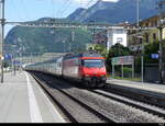 SBB - 460 097-9 bei der einfahrt im Bahnhof Aigle am 04.06.2023