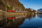 SBB Re 460 108 / Interlaken Ost, 13. Januar 2024<br>
EC Basel SBB - Interlaken Ost