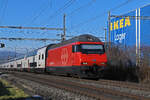 Re 460 018-5 fährt am 20.01.2025 Richtung Station Itingen.