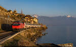 SBB Re 460 / St-Saphorin, 5. Februar 2025<br>
IR Brig - Genève-Aéroport