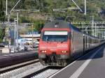 SBB - 460 017-7 bei der einfahrt in den Bahnof Visp am 20.09.2007 