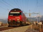 Re 460 058 mi IR nach Zrich bei Schbelbach am 24.02.2008