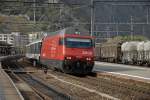 460 015 hat den Bhf von Martigny erreicht.