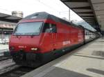 SBB 460 025-0   Striegel   im SBB Bahnhof von Basel am 15.03.2008