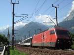 Re 460 mit CIS nach Basel SBB am 28.06.2008 in Flelen.