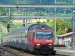 SBB - 460 116-7 bei der durchfahrt im Bahnhof von Liestal am 03.08.2008