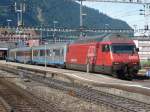 SBB - 460 009-4 vor Cisalpino Schnellzug im Bahnhof von Arht-Goldau am 08.09.2008