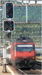 Nachschuss auf einen IR nach Zrich HB  mit 460 076-3 in Olten.