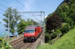 Re 460 077 mit InterRegio am 29.06.2009 bei Veytaux-Chillon