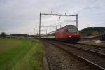 IC Romanshorn - Brig mit Re 460 072-2  Reuss  in Mllheim.