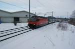 Re 460043-3 Zieht ihren zug am Abend des 30.01.2010 richtung Zrich.