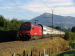 Re 460 110-0  Mariaberg  am 6.9.05 zwischen Rotkreuz und Cham