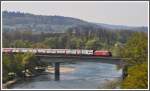 IC Dosto mit Re 460 auf der Aarebrcke bei Aarburg an der Strecke Rothrist - Olten.