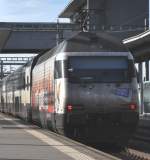 Re 460 101-9 (Magic Ticket) mit IC 2000 bei der Durchfahrt in Bern Wankdorf